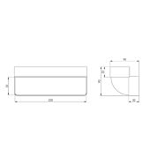 Falchkanalbogen 90° senkrecht ø 125 mm