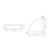 Falchkanalbogen 90° waagerecht ø 125 mm