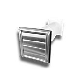 Teleskop-Mauerkasten Ø 125mm mit Edelstahlgitter