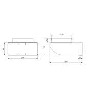 Umlenkstück flach/rund ø 150 mm