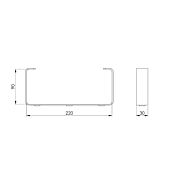 Flachkanalhalter ø 150 mm