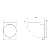 Rundbogen 90° ø 150 mm