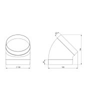 Rundbogen 45° ø 150 mm