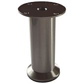 Möbelfuß Metall Edelstahloptik, H 150 - 170 mm